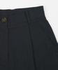 STEP AROUND Wide Pleated Texture Half Pants_Navy