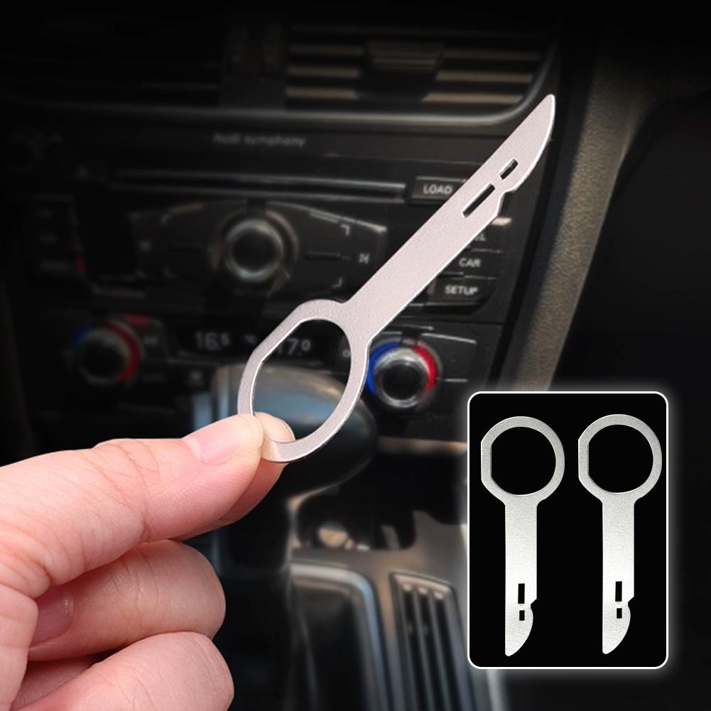 2PCS Car Radio Removal Tool Stereo Key Useful Radio Stereo Release Removal Install Tool Car Repair Tool Accessories Removal Kit