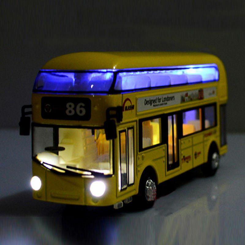 Versatile 150 Scale Double-decker London City Bus Toy With Sound And Light Features