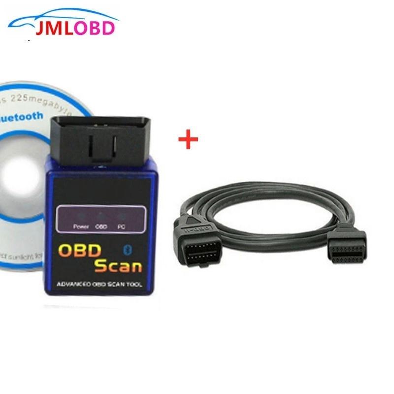 Super ELM327 Bluetooth V2.1 OBD Scanner Automatischer Diagnosetester Und 1,5m OBD1 Zu OBD2 16-Pin Stecker Auf Buchse Fahrzeugverlängerung