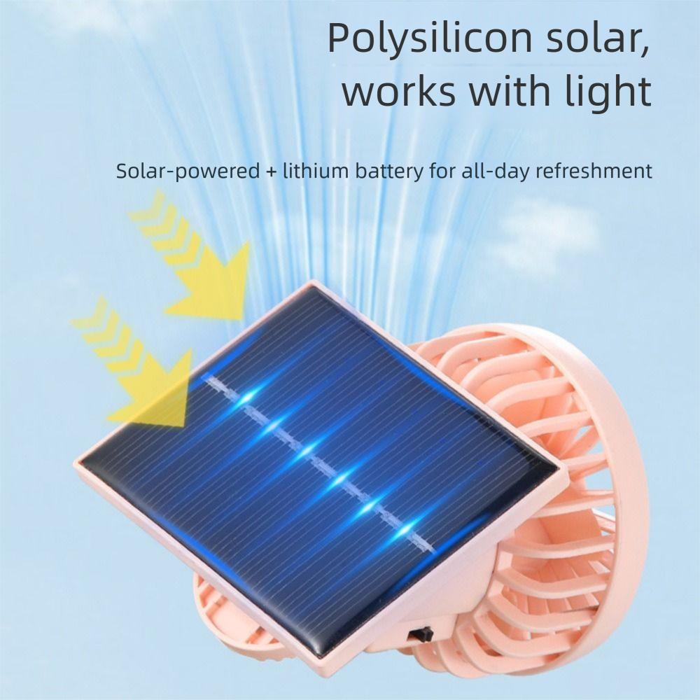 Adjustable Clip on Mini Fan Low Noise Small Air Cooler Personal Portable Solar Fan Sports
