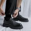 Moda Verão Sapatos Oxford Plataforma Masculinos Sapatos de Couro Vazado Sola Grossa Formal Vestir Confortável e respirável Qualidade de Luxo Sapato Masculino