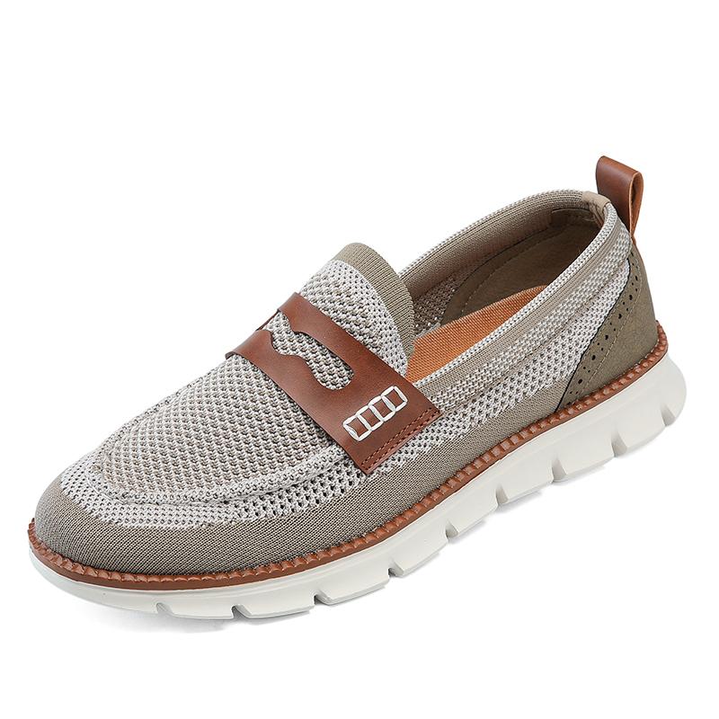 Stilvolle Weiße Herren-Slip-On-Loafer Netzschuhe Übergröße 50 51 52 53 54 Hochwertige Gepolsterte Freizeit-Sneaker