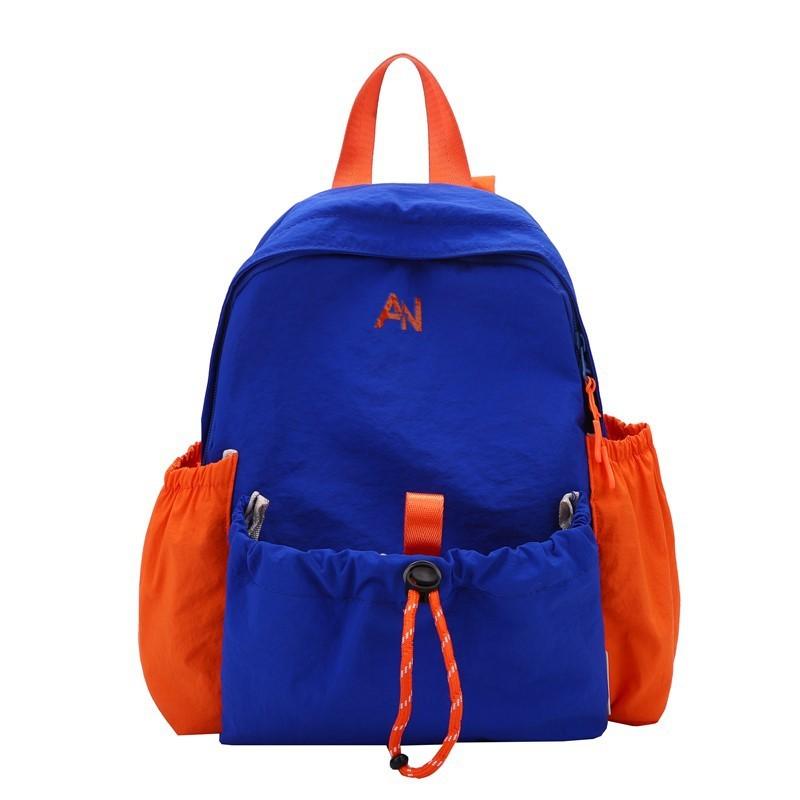 Kids Minimalist Backpack With Letter Printing And Drawstring Design For Daily
