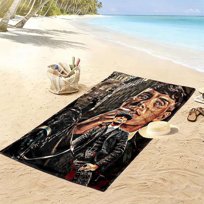 Peaky Blinders Print Beach Towel, Large Soft Quick Dry Towel for Beach Camping Swimming