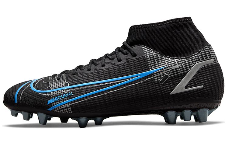 Nike Mercurial Superfly 8 Academy Ag Artificial Grass  Black Blue  CV0842-004 40.5