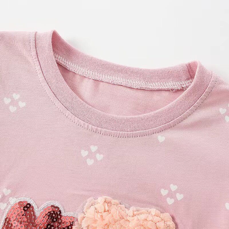 Children's Pink 3-Year-Old Autumn T-shirt Long Sleeve Base Shirt