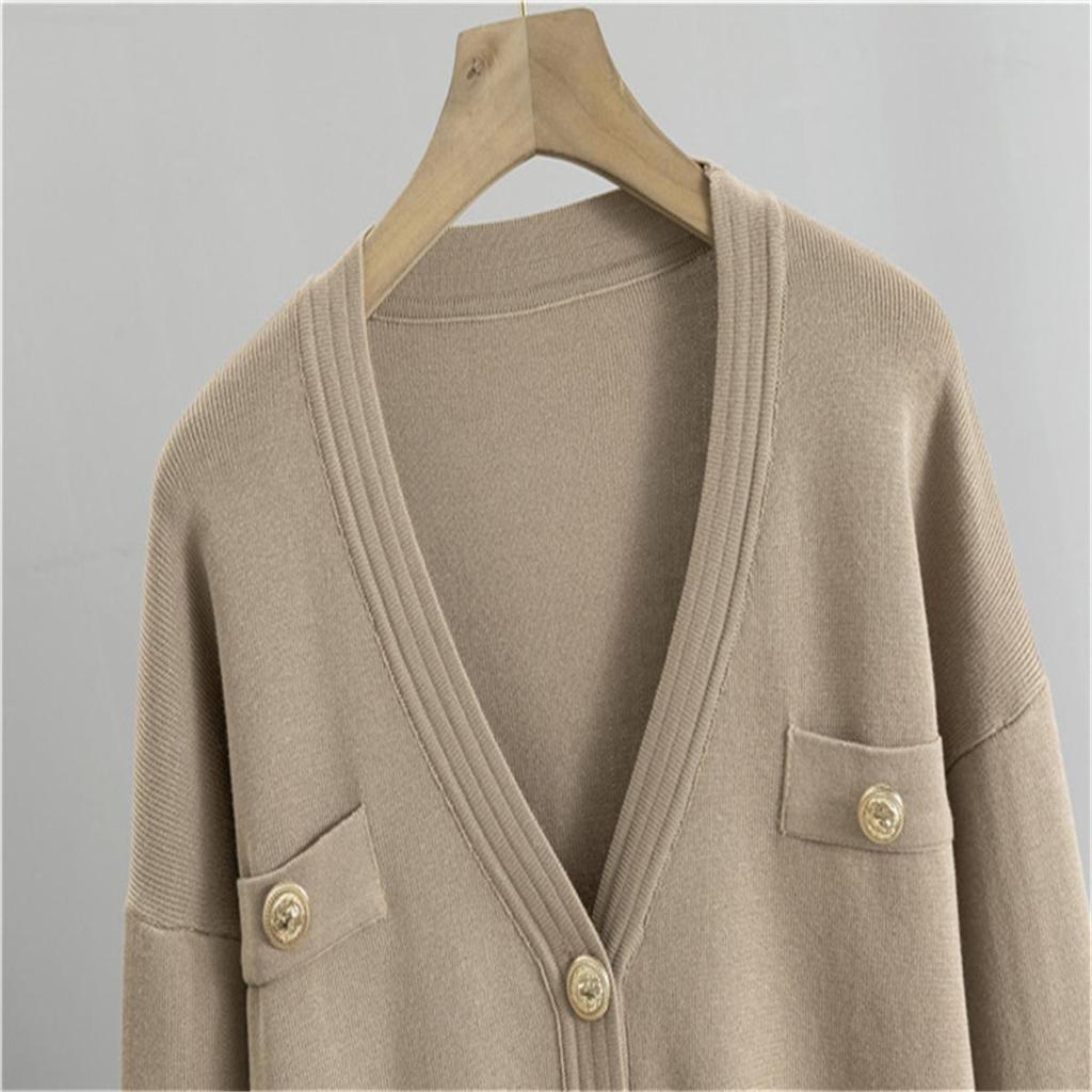 Cardigan Sweater Half Body Wrapped Hip Skirt Two Piece Set Women's Autumn And  Wnter Knitted Set