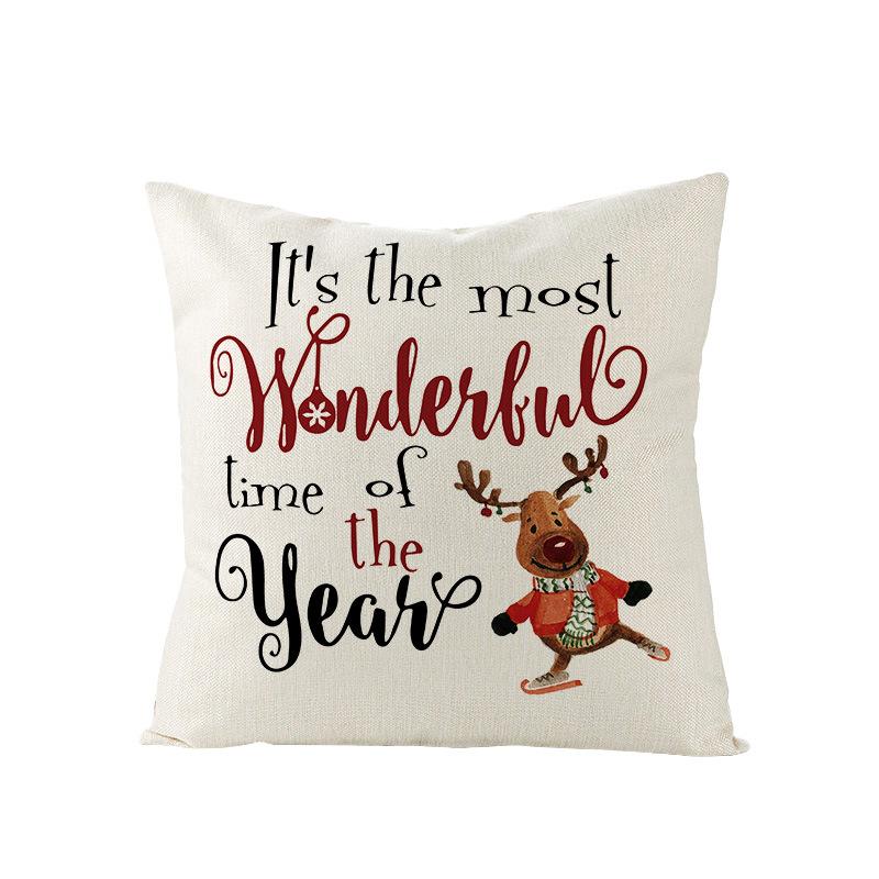 New Christmas Pillow Cover Nordic Farmhouse Pastoral Christmas Sofa Pillow Cushion Cover