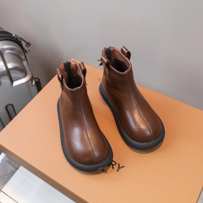 Little dark horse classmate autumn and winter children's short boots fashionable and simple girls boots girls princess boots