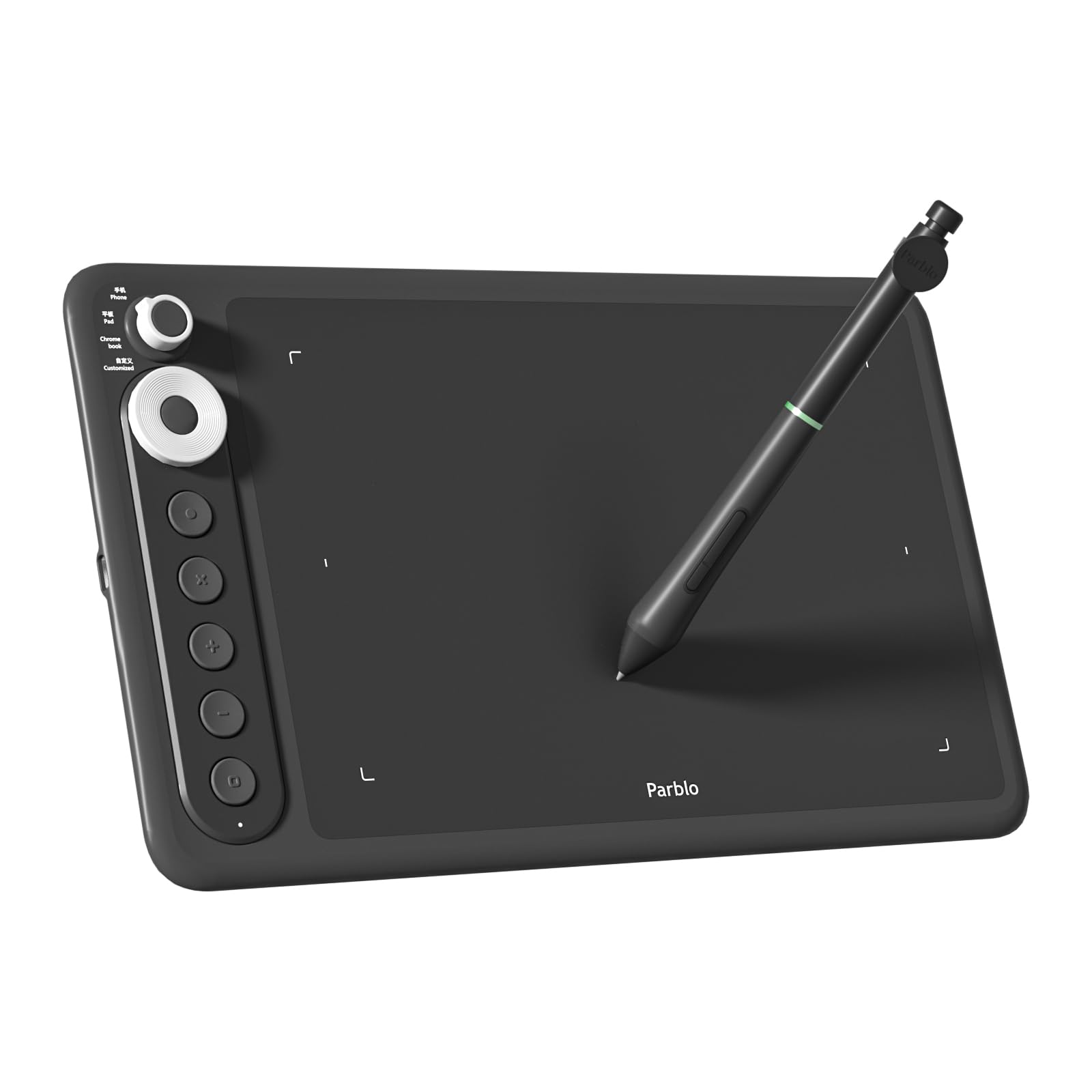 

Parblo Intangbo X7 Pen Tablet, 8192 Pressure Levels Drawing Board with Upgraded Hard Pen and Tilt Sensitivity, Includes OTG Adapter for PC and