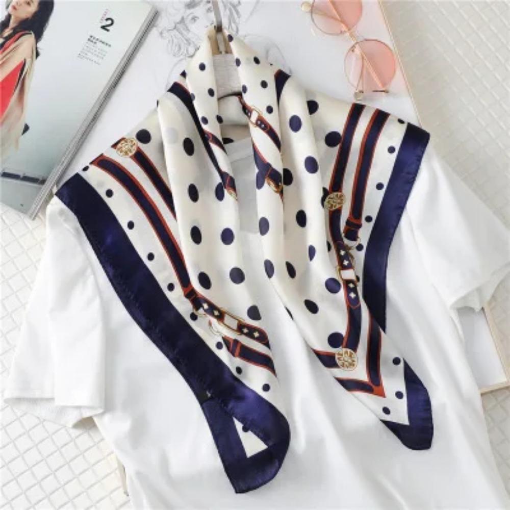 2025 Summer Luxury Brand Silk Scarf Square Women Shawls And Wraps Fashion Office Small Hair Neck Hijabs Foulard Scarves 70*70cm