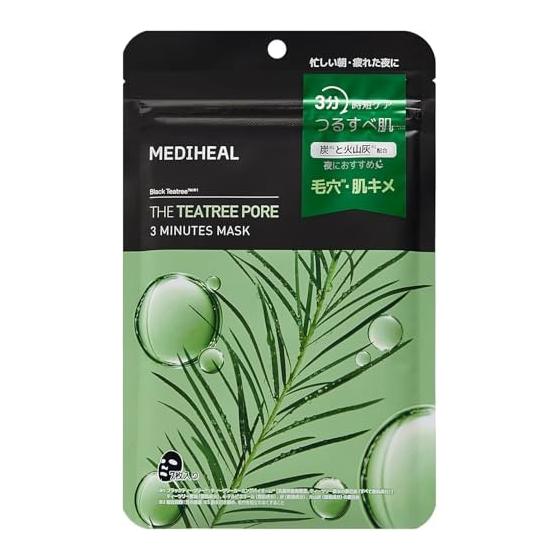 MEDIHEAL OFFICIAL 3 Minutes Mask (THE Teatree Pore) 7 pieces 3 Minutes Mask (THE Teatree Pore) 7P (1SET) Time saving Moisture Moisturizing Morning