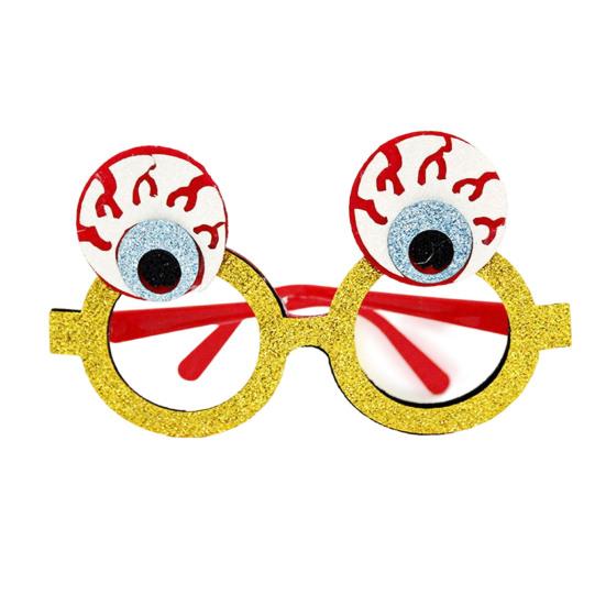 Durable Lightweight Festive Frames Halloween Pumpkin Glasses, Funny Eyewear for Kids Adults, Spooky Party Cute Ghost Eyeglass Photo Booth Props, Trick