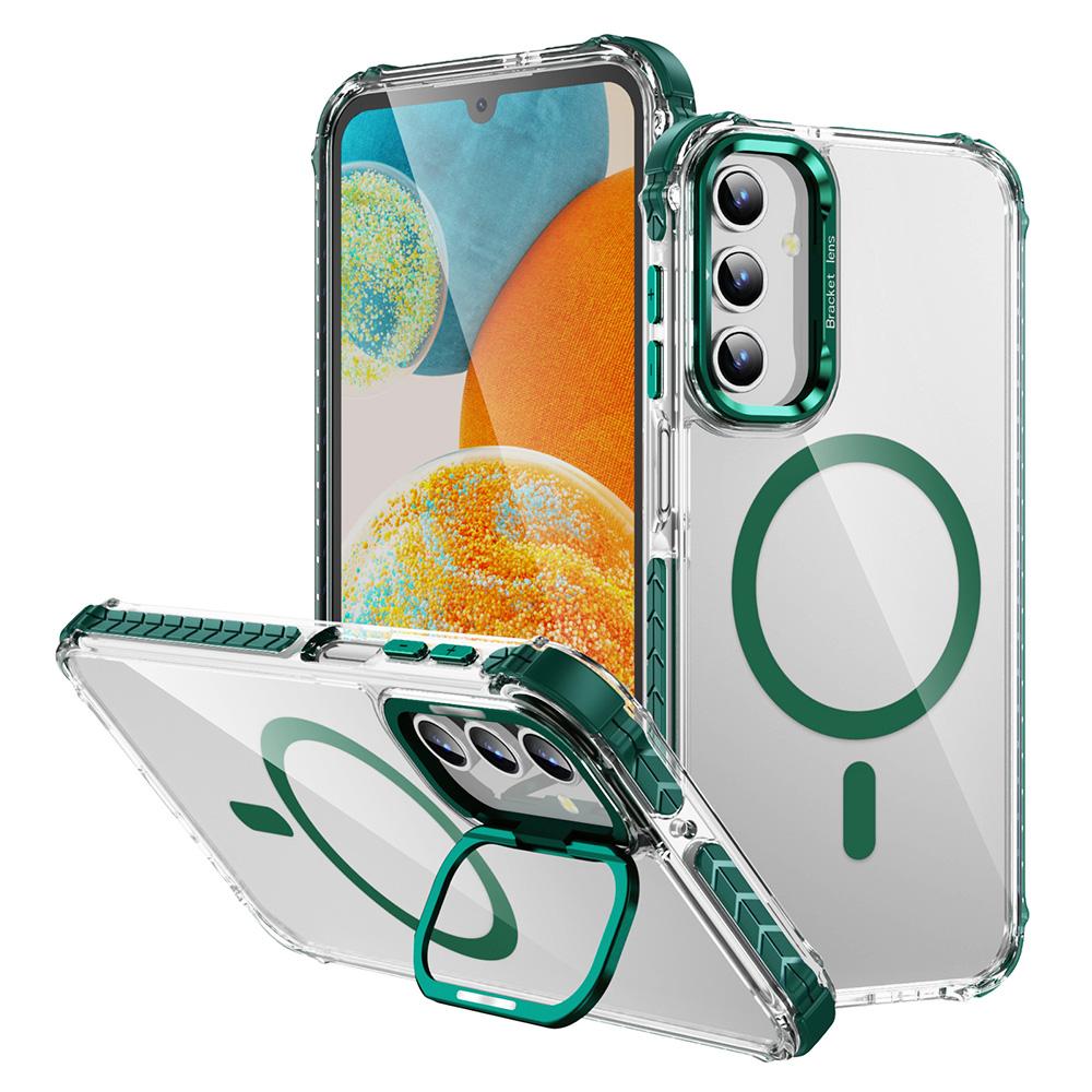

For Samsung Galaxy S24+ Clear Phone Case with Lens Kickstand Cover Magnetic Case B