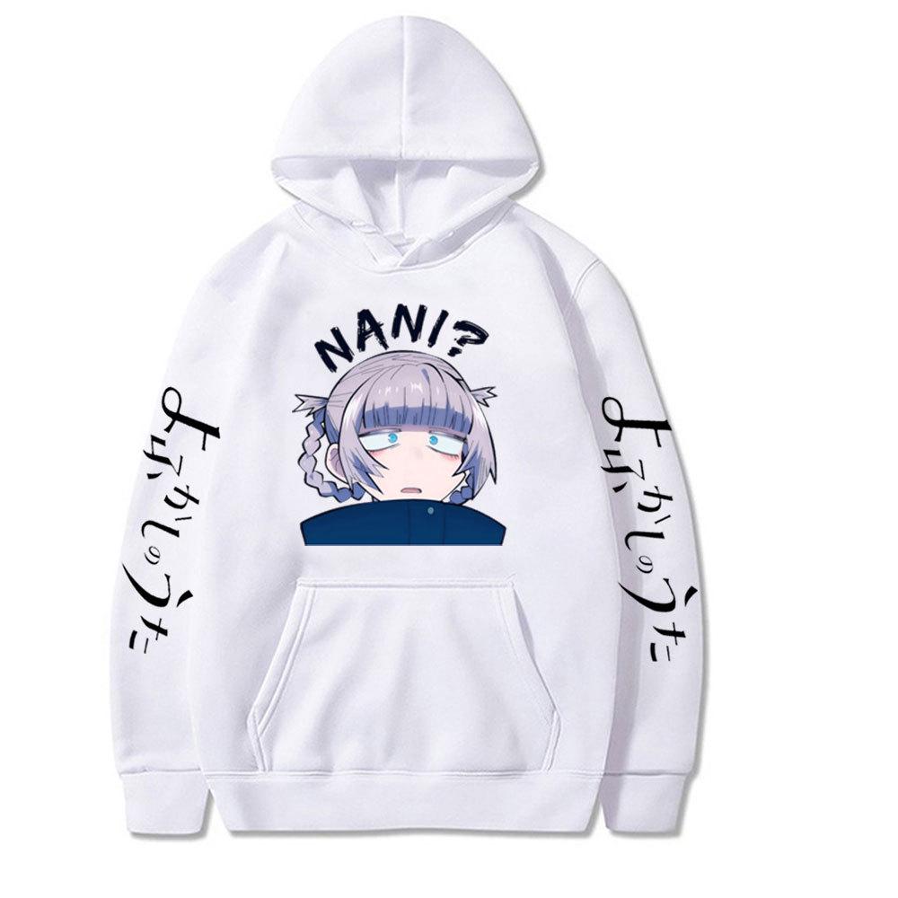 Anime NANI Hoodie: Cartoon Print, Plus Size, Trendy Autumn/Winter Pullover for European and American Styles.