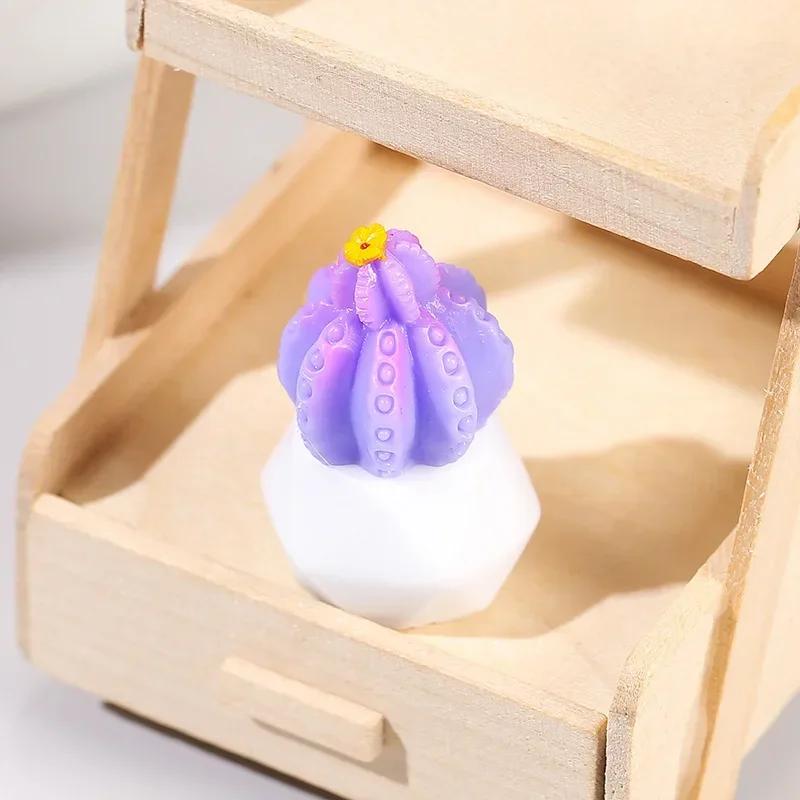 

1 шт. Искусственный смоляной кактус, суккулент, горшечное растение, украшение для домашнего офиса, столешница, небольшой горшечный микроландшафтный орнамент