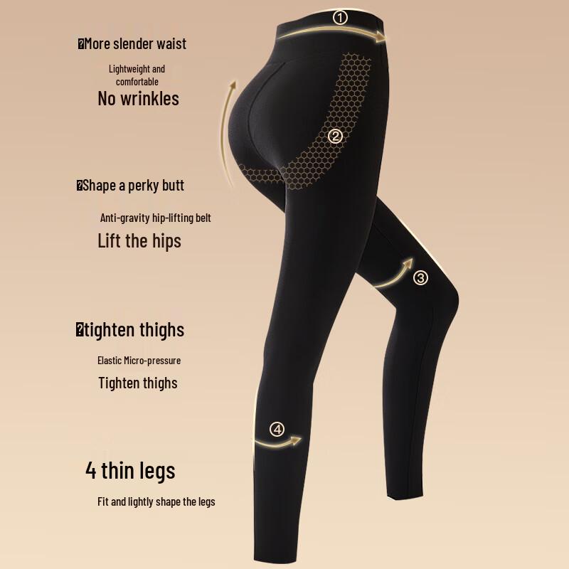 LANGSHA Women's Fleece-Lined Shark Leggings