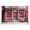 Christmas Pink Background For Photography Props Tree Shop Cake Smash Dessert Gift Photo Studio Kit Backdrop Decoration Photocall