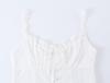 European and American style, new women's clothing, square collar, fungus edge, lace shoulder strap, sling vest top.