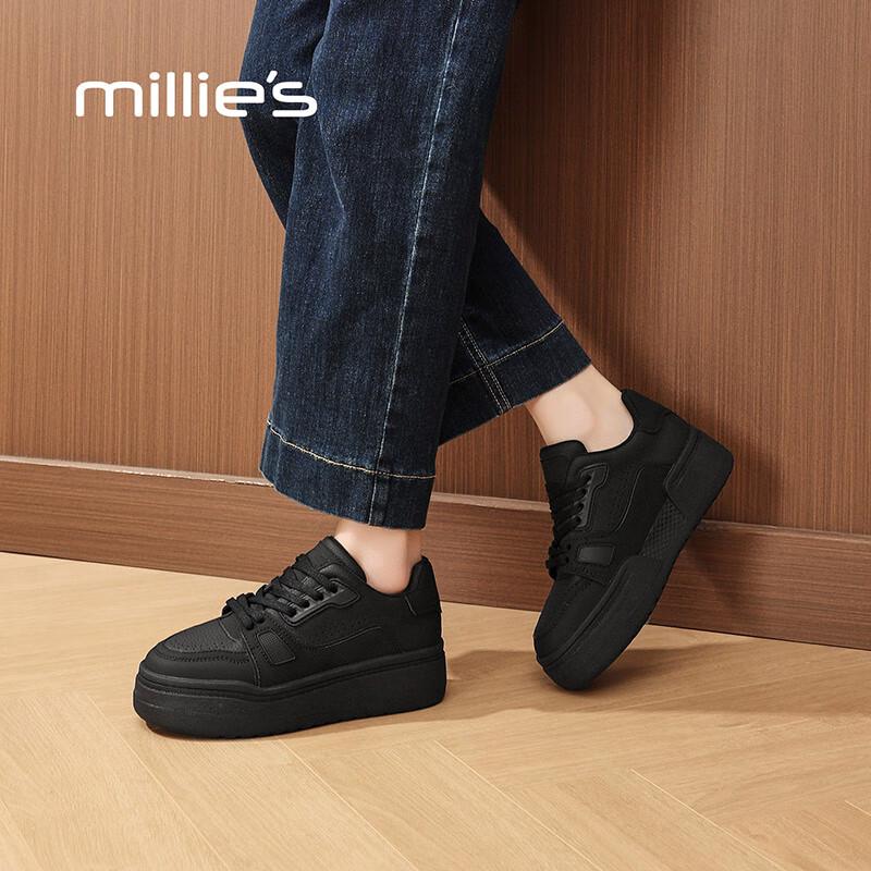 Millies Women s Fashion Casual Platform Sneakers 38