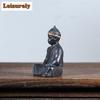 Yixing Zisha Black Clay Wukong Buddha Sculpture Tea Pet Creative Lucky Model Tea Figurine Play Toys Tea Statue Ornaments Gift