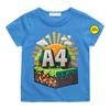 Kids Summer Cotoon Clothes A4 T-Shirt A4 PIXELS Tops Children's Clothing Boy's Casual Tshirt