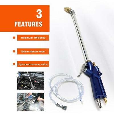 Auto Car Water Cleaning Gun Pneumatic Tool 400mm Engine Oil Cleaner Tool with 120cm Hose Machinery Parts Alloy Engine Care New