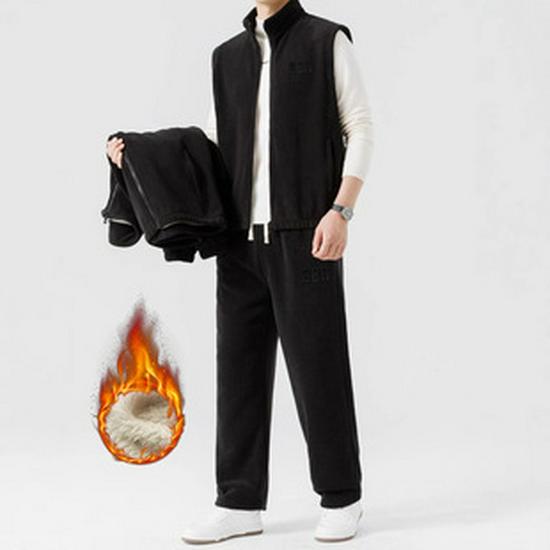 Men's Trendy Spring & Autumn Outdoor Sports Suit – Casual Long-Sleeve Top & Loose Pants