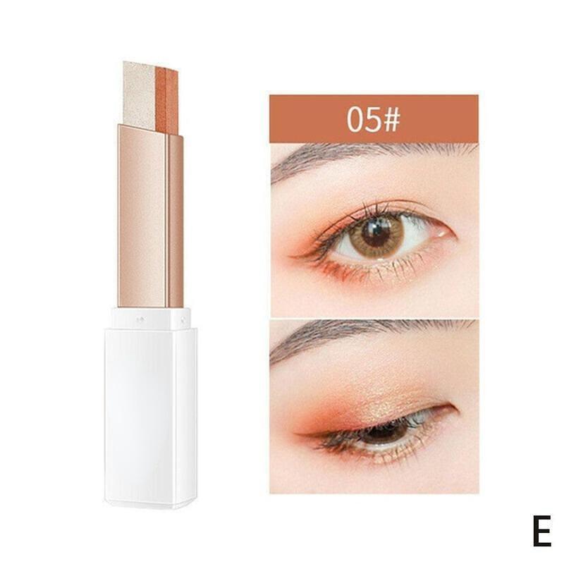 Double Color Glitter Eye Shadow Stick Matte Eyeshadow Makeup Waterproof Bicolor Shimmer Cosmetics Beauty Makeup Tool