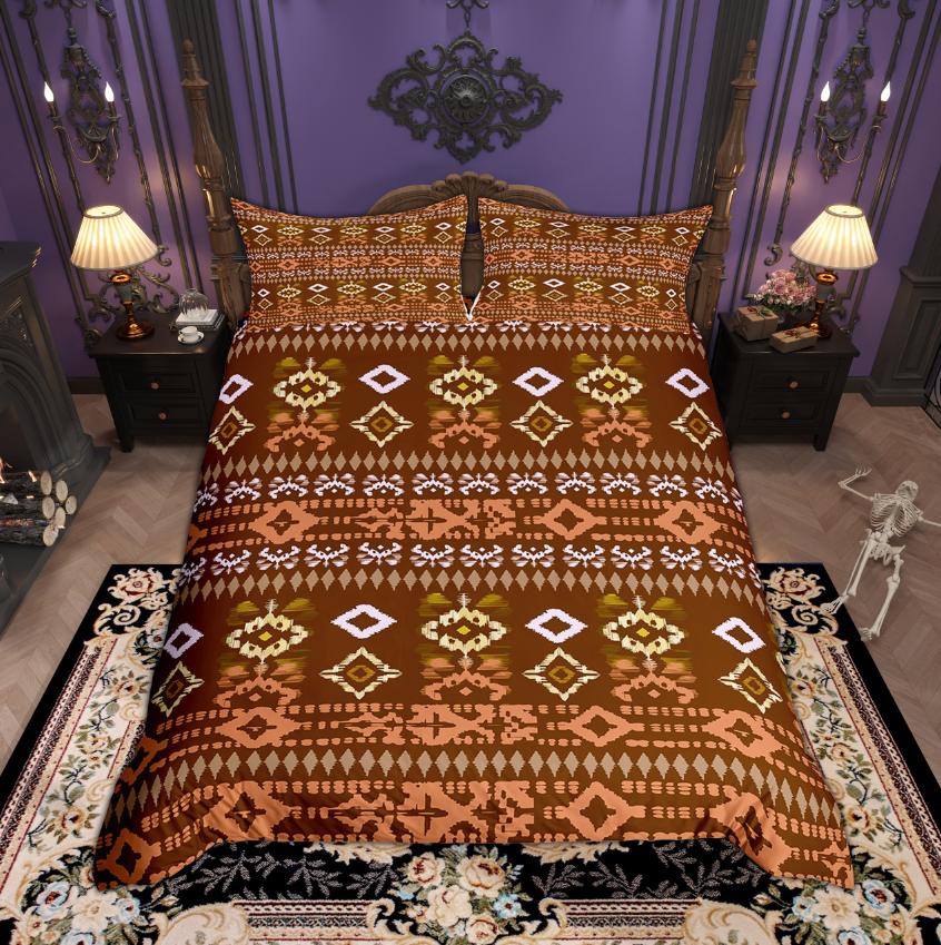 

Homewish Bohemian Aztec Duvet Cover Set 2pcs/3pcs, Western Tribal Bedding, Hippie Boho Geometry Quilt Cover Set DE XS 100x135cm 2pcs&set