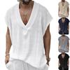 Men'S Loose Sleeveless Vest Large V-Neck Sports T-Shirt Top