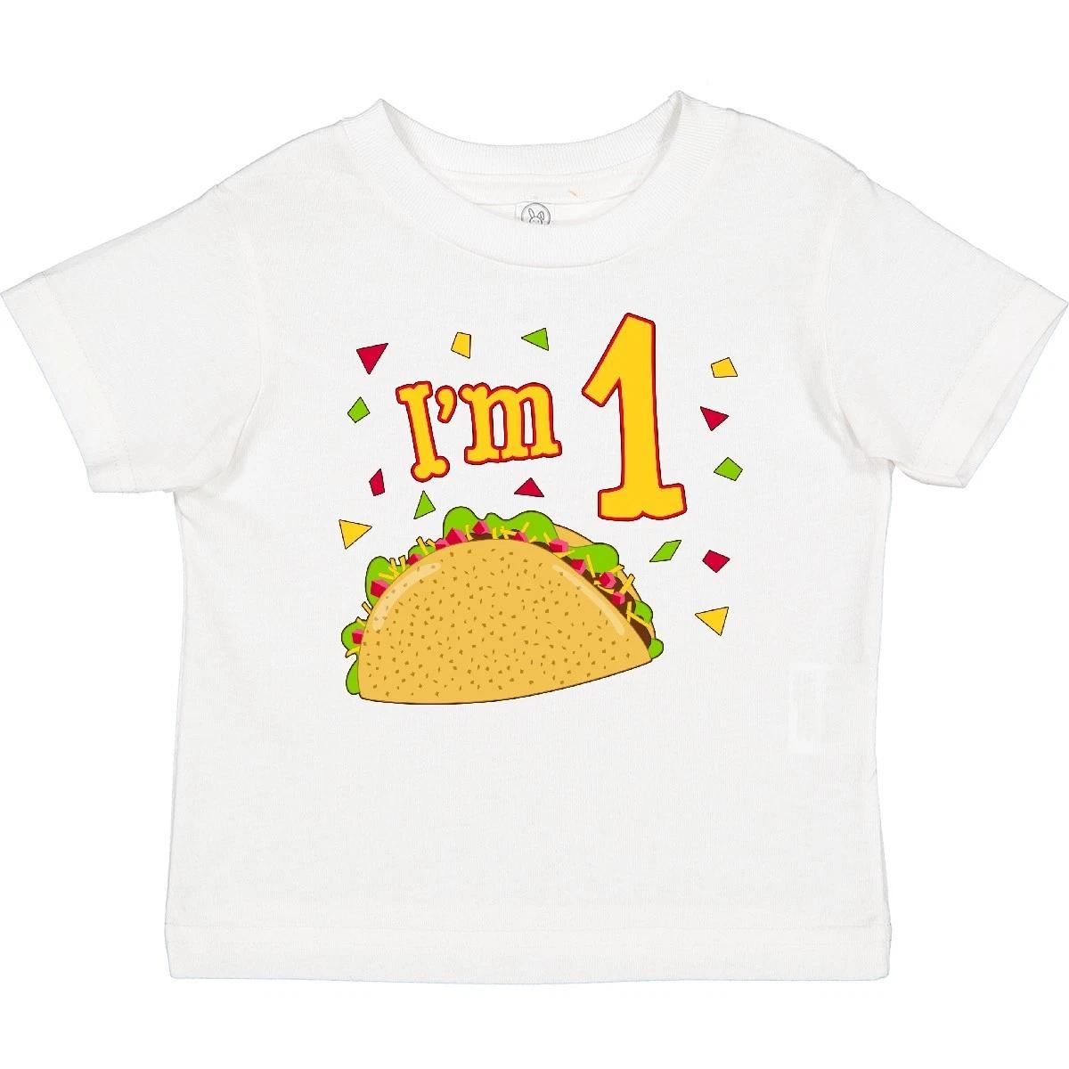 Inktastic I m One- Taco Birthday Party Baby T-Shirt Birthdays First 1st 1 Year 100