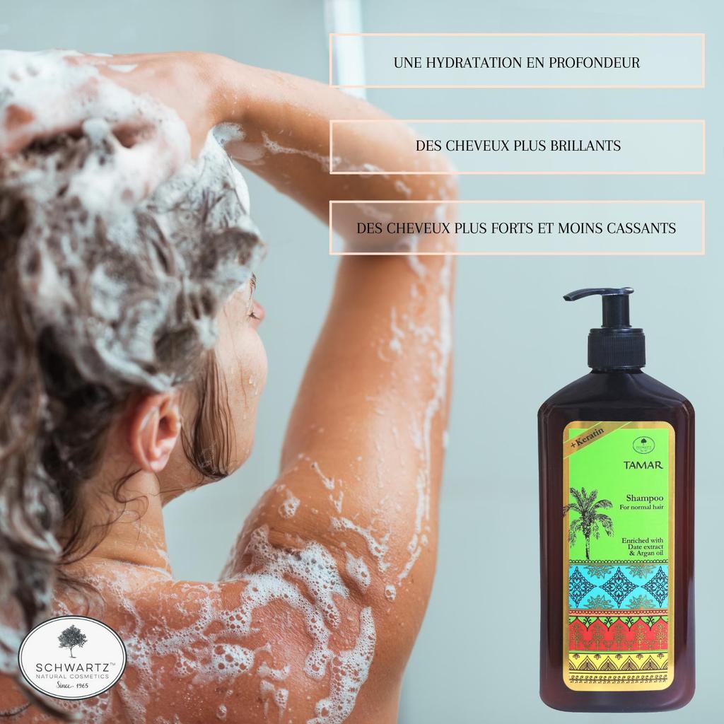 Tamar Nourishing Shampoo - Cleanses, Protects and Deeply Hydrates for All Hair Types - 500 Ml