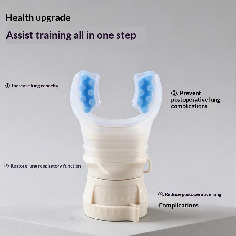 Adjustable 5 Levels Breathing Trainer Portable Lung Exerciser Respiratory Training Device
