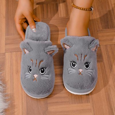 Damen Winterschuhe Warm Weihnachten Indoor Plüsch Warm und Niedlich Hausschuhe