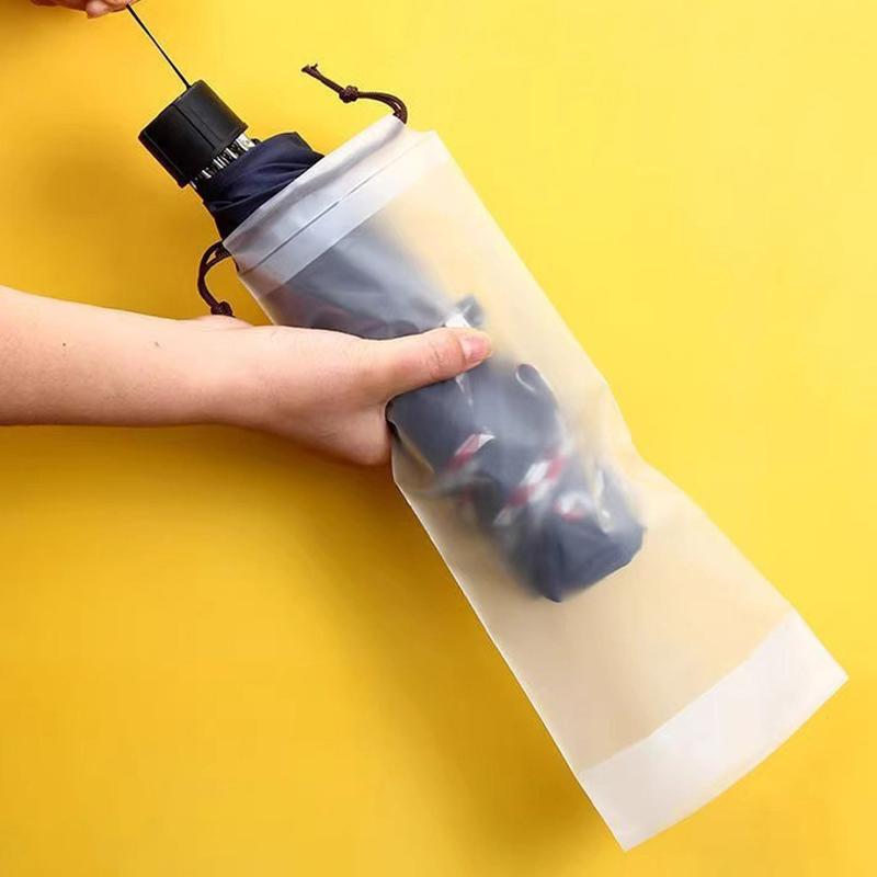 Folding Umbrella Storage Bag with Hanging Loop Waterproof Pocket 10/30/50PCS for Bathroom Entryway Car Storage