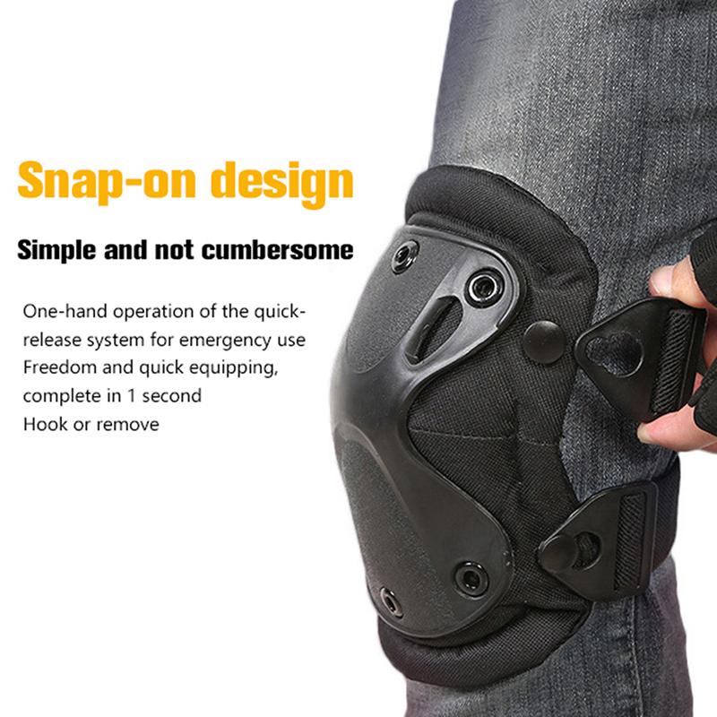 4 Piezas/Set Equipo Protector de Combate para Exterior Coderas Rodilleras Combate Caza Rodilleras Suministros para Deportes al Aire Libre
