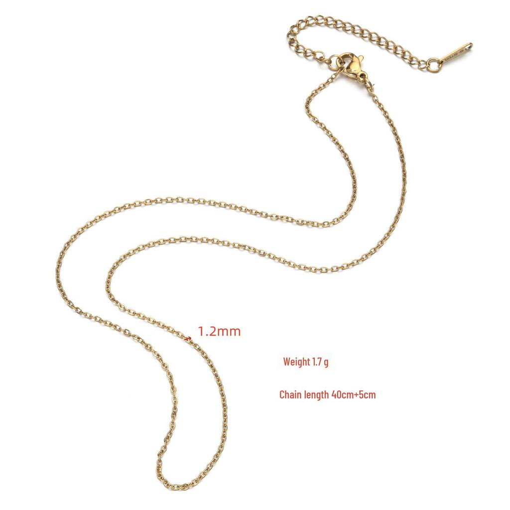 European-American Trendy DIY Temperament Pendant: Stylish Stainless Steel Collarbone Chain