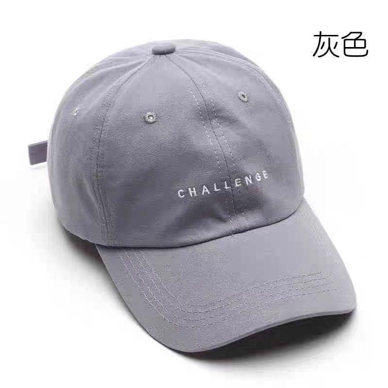 Challenge Letter Embroidered Duckcap Hat Shade Couples Outdoor Breathable Sports