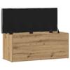 Panca Con Contenitore Rovere Artigianale 102X42X45Cm Legno Lamellare