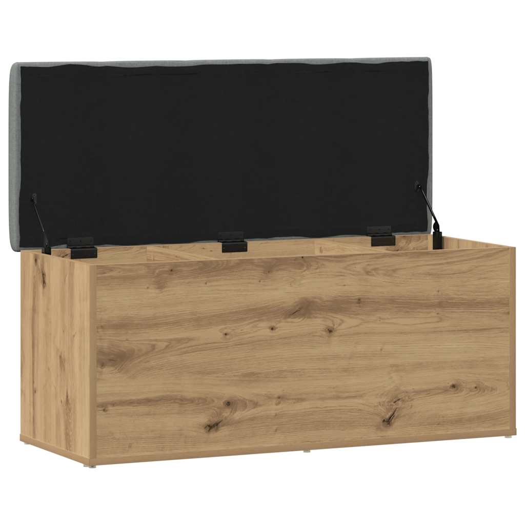 Panca Con Contenitore Rovere Artigianale 102X42X45Cm Legno Lamellare