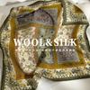 Premium silk wool square scarf women's retro versatile small silk scarf spring autumn and winter decoration neck protection warm scarf shawl