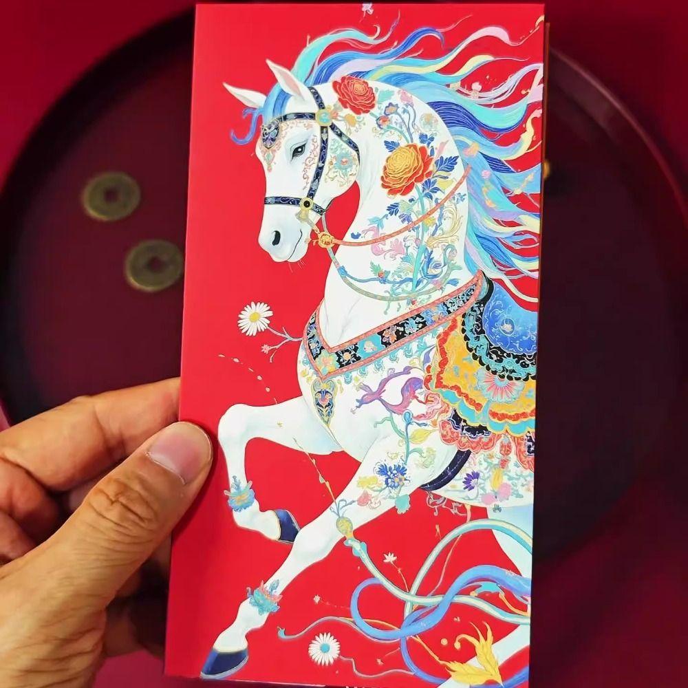 6pcs Traditional Money Envelope Cartoon Red Envelope Chinese New Year Envelope Wedding
