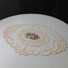 Oval Lace Embroidered Coaster Bedroom Study Kitchen Cup Table Mat Food Fruit Plate Cover Cloth Home Decor Kitchen Supplies