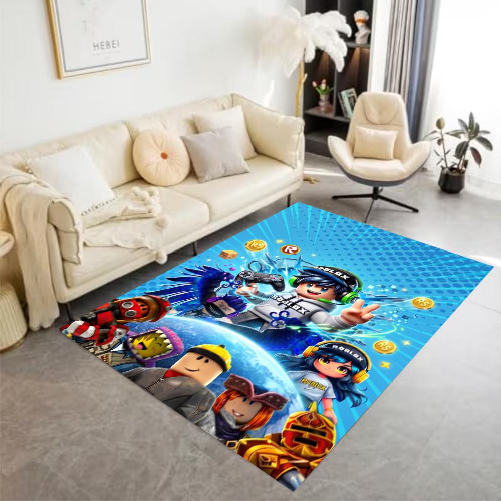 Roblox Neon Roblox Graffiti Area Rug Design For Living Rooms Decorate Room Balcony Foyer Antislip Rug Office Home Decor Perfect Gift For Friends Famil