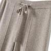 Pants for Women Elastic High Waist Long Trousers Plus Size Thickened Stretchy Solid Colour Versatile Casual Wide Leg  Pants
