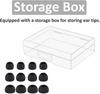 Soft Silicone Eartips for AVIOT and Earfun Air Pro Earphones with a Inner 6 Pairs In Sizes with Storage Black A-Pcas TE-D01v / TE-D01q2 / TE-J1 /