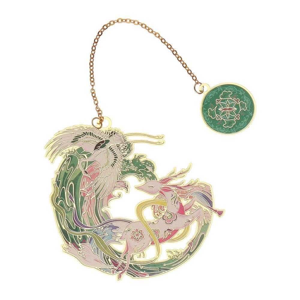 Gift School Office Supplies Pendant Retro Metal Book Clip Brass Bookmark Pagination Mark Painted