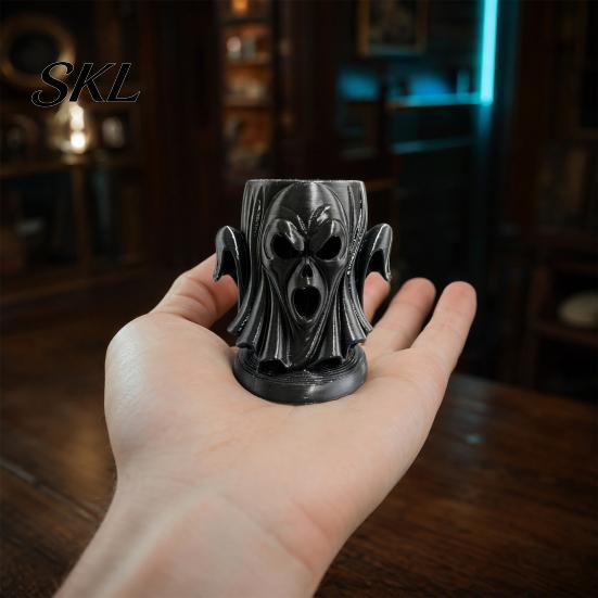 3D Horror Ghost Figure Printed Egg Holder, Multi-Functional Tray Ornaments for Storage And Durable Desktop Decoration, Halloween Theme Stable